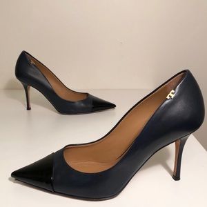 Tory Burch Penelope Cap Toe Leather Heels Size 9